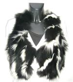 Hotsjok design håndlavet vest i sort hvid ræve-pels
